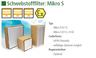 Schwebstofffilter - Mikro S